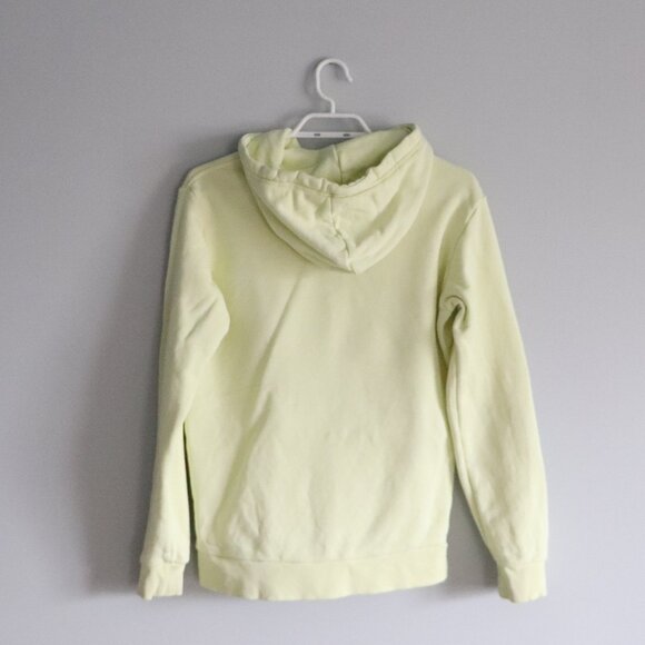 Adidas Yellow Sz XS Womens Cotton Hooded Pullover Drawstring Pocket Sweater - Picture 2 of 12